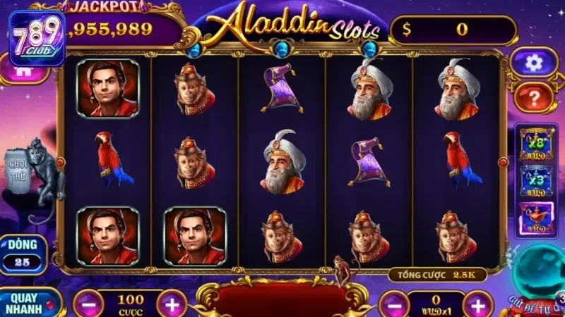 Các tính năng nổi bật của game Aladdin Slots 789club