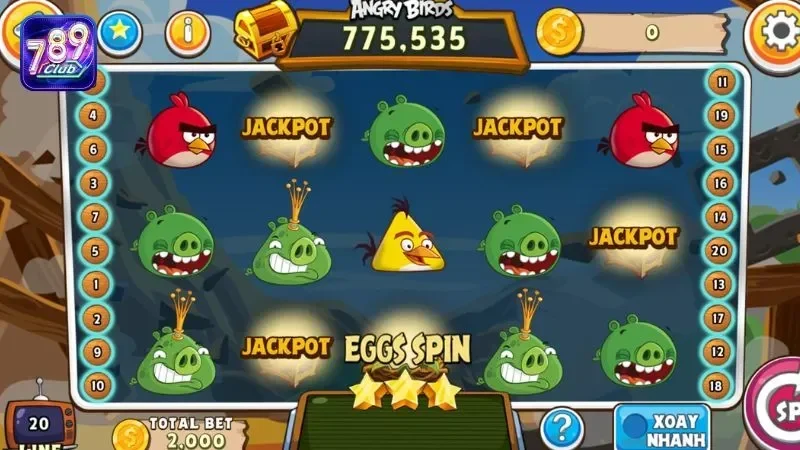 Các mẹo chơi Angry Birds Slot hiệu quả tại 789club