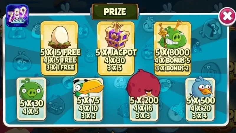 Cách nhận thưởng trong Angry Birds Slot 789club