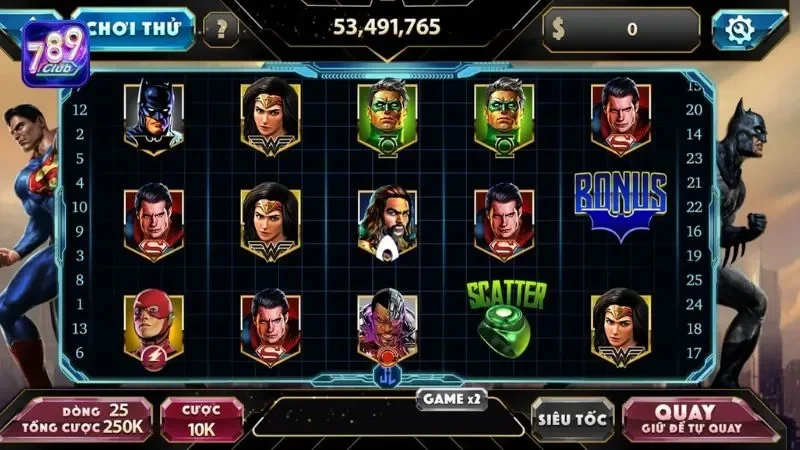 Phân tích cơ chế trò chơi nổ hũ của Justice League 789club