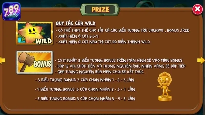 Luật chơi Plants vs Zombies Slots 789club